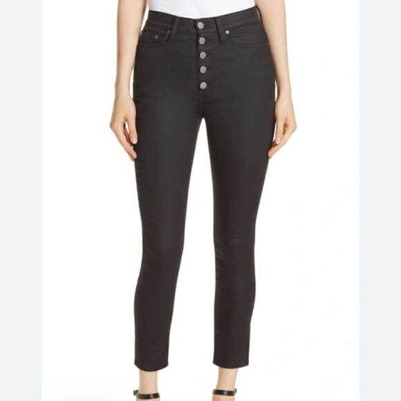 NWOT Alice + Olivia AO.LA Good HR Exposed Button Skinny Jeans in Cosmos Size 28 - Picture 1 of 9
